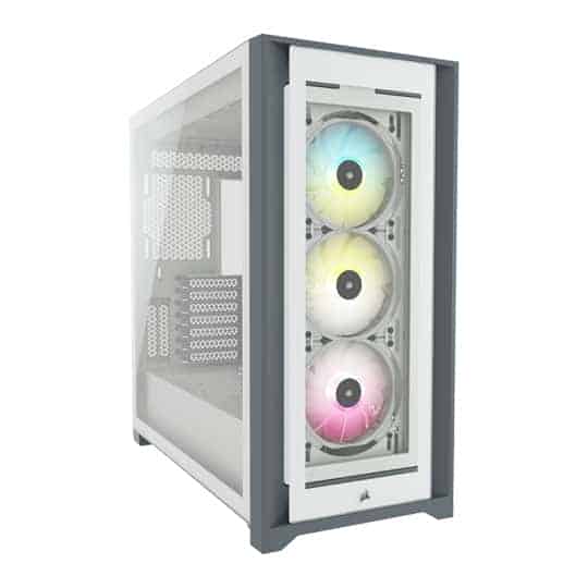 (image for) Corsair 5000X RGB White Mid Tower Tempered Glass PC Gaming Case